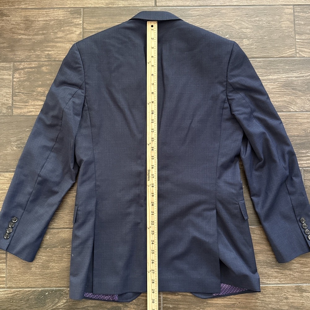 Ted Baker Suit Men 38R Jacket Blue Wool Endurance Jay Ct 28x30 Pants - Picture 5 of 16